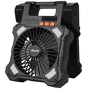 VEVOR uzlādējams saules ventilators 20 000 mAh ar LED laternu, 20 cm pārnēsājams bezvadu ventilators ar 7 W salokāmu saules paneli, 5 ātrumi, taimeris, kluss, USB barošana kempingam, teltij un darbam