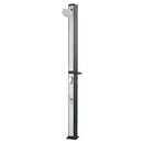 VEVOR 35 l ar sauli apsildāma āra duša ar 195 cm dušas galvas augstumu, brīvi stāvoša, ar kāju krānu un ziepju plauktu, karstā un aukstā ūdens regulēšana, piemērota dārzam, baseinam un pludmalei, melna/sudraba