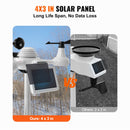VEVOR 7-in-1 Wi-Fi  laikapstākļu stacija iekštelpām un ārā, 19,1 cm  krāsu displejs, ar saules enerģijas bezvadu ārējo sensoru un trauksmes brīdinājumiem, paredzēts temperatūras, mitruma, vēja ātruma/virziena un nokrišņu mērīšanai