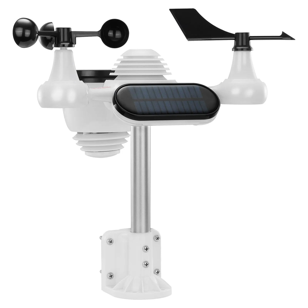 7-in-1 Wireless Weather Station with 19 cm Colour Display, Indoor and Outdoor Temperature, Humidity, Wind, Rainfall and UV Monitoring with Forecast and Alarm Functions