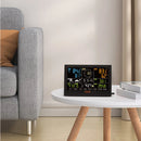 7-in-1 bezvadu laika apstākļu stacija ar 19 cm krāsu displeju, iekštelpu un āra temperatūras, mitruma, vēja, nokrišņu un UV rādījumu uzraudzībai ar prognožu un trauksmes funkcijām