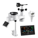 7-in-1 Wi-Fi laika apstākļu stacijas komplekts ar lietotni, 190,5 mm displejs, bezvadu saules sensors, baseina termometrs un nokrišņu mērītājs