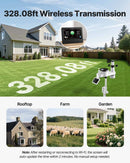 7-in-1 Wi-Fi laika apstākļu stacija ar 177,8 mm TFT displeju, bezvadu saules sensoru, nokrišņu mērītāju, vēja ātruma un virziena, temperatūras, mitruma un nokrišņu uzraudzību iekštelpās un āra apstākļos