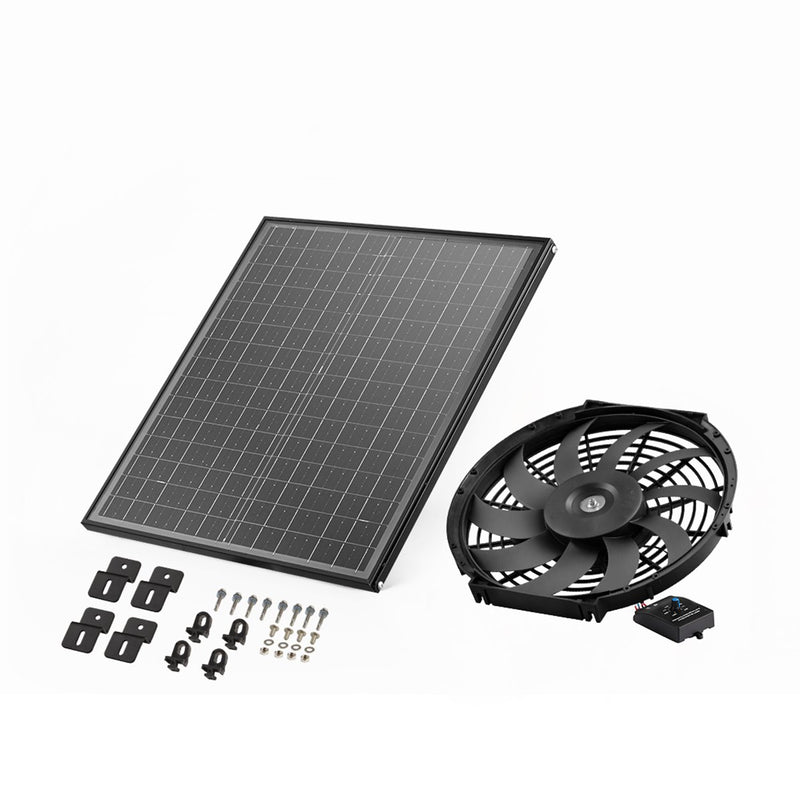 VEVOR 30 cm sienas stiprināmais bēniņu ventilaatorid, 2210 m³/h, ar regulējamu termostatu