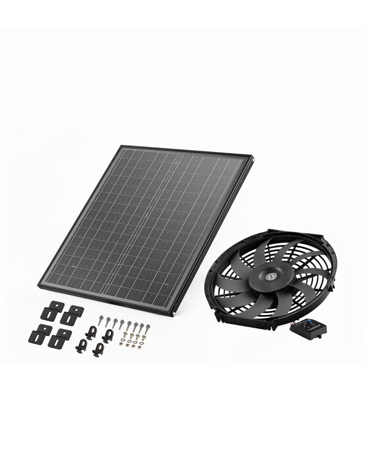 VEVOR 30 cm sienas stiprināmais bēniņu ventilators, 2210 m³/h, ar regulējamu termostatu