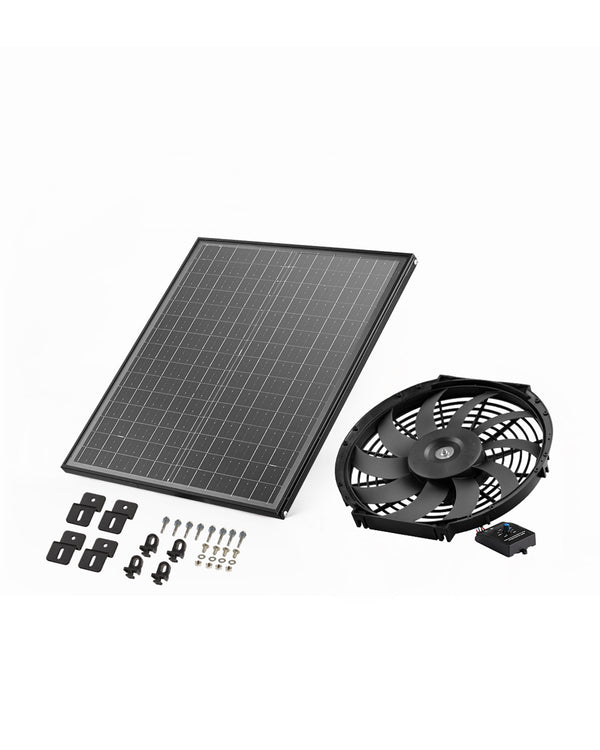 VEVOR 30 cm sienas stiprināmais bēniņu ventilators, 2210 m³/h, ar regulējamu termostatu