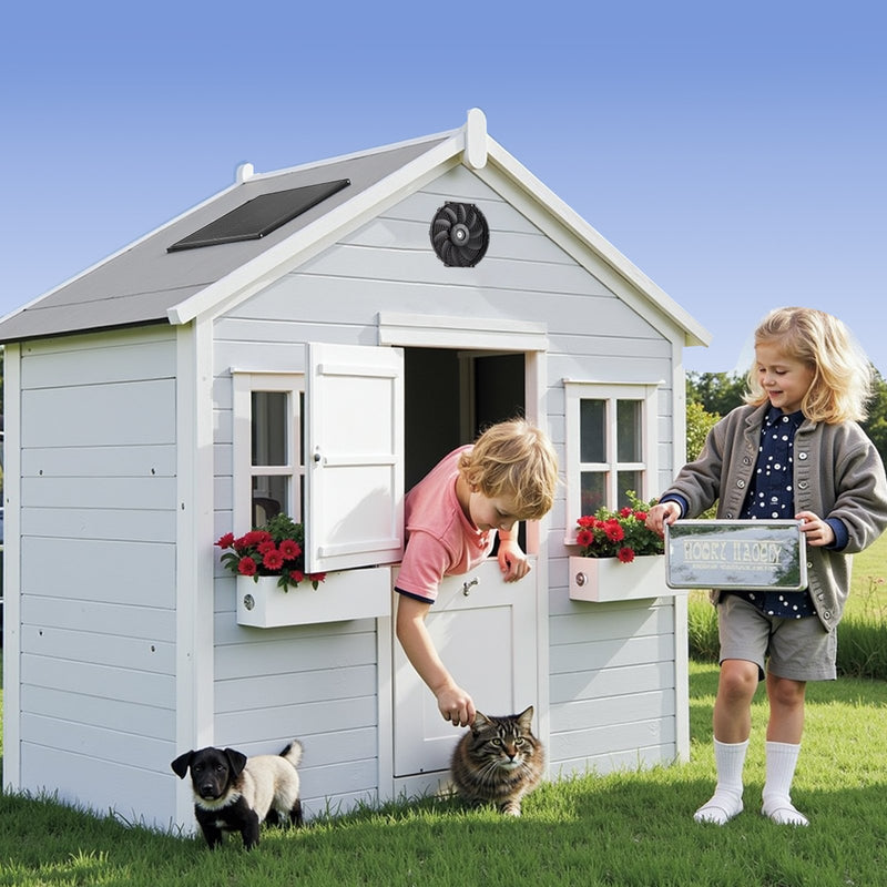 VEVOR 30 cm sienas stiprināmais bēniņu ventilaatorid, 2210 m³/h, ar regulējamu termostatu