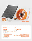 VEVOR 35,6 cm bēniņu ventilators ar termostatu, 2209 m³/h, sienas stiprinājums