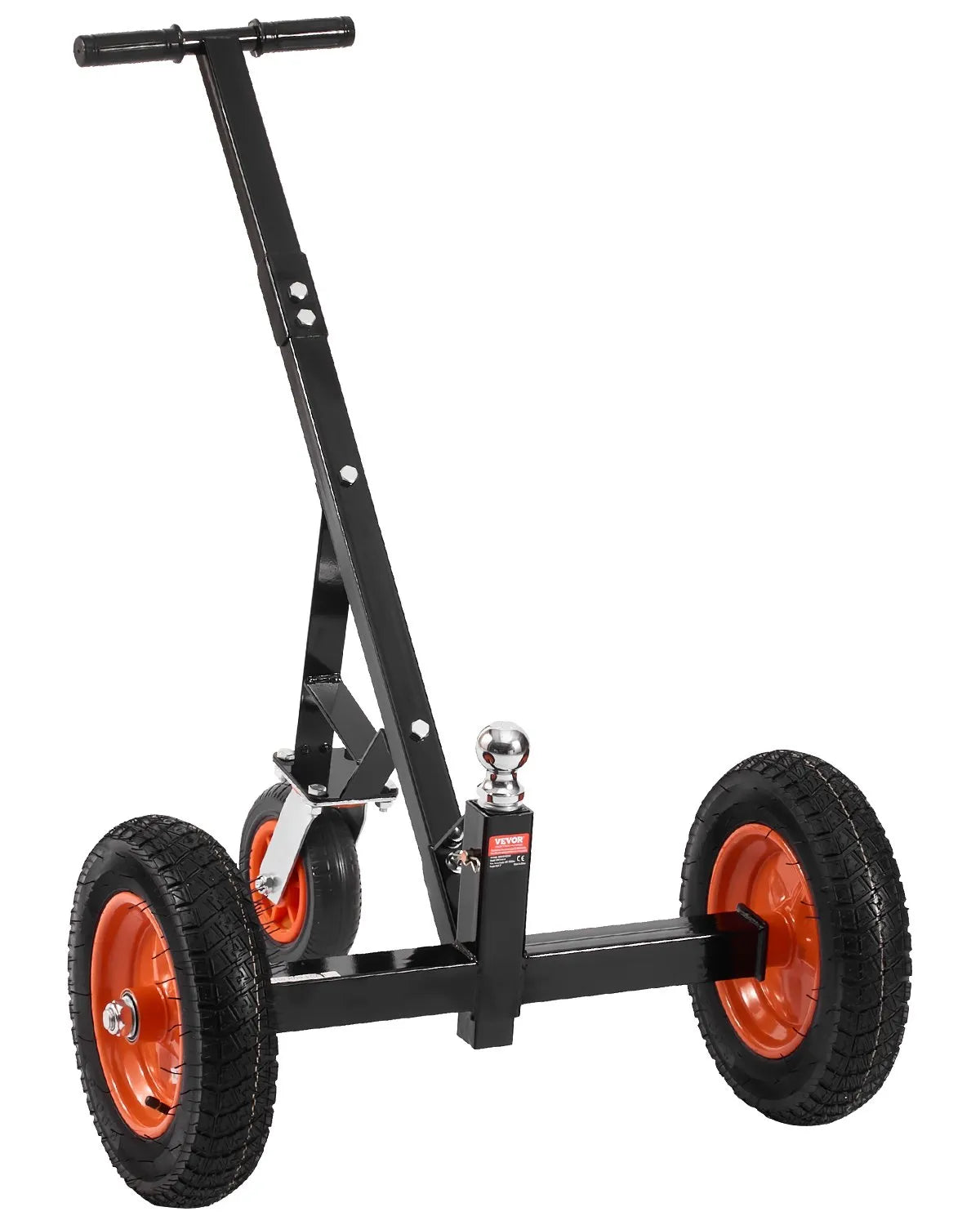 Piekabes pārvietošanas ratiņi, kravnesība 453 kg, regulējams augstums 42,4-55,8 cm, 50 mm sakabes lodveida gals, 35,5 cm riepas