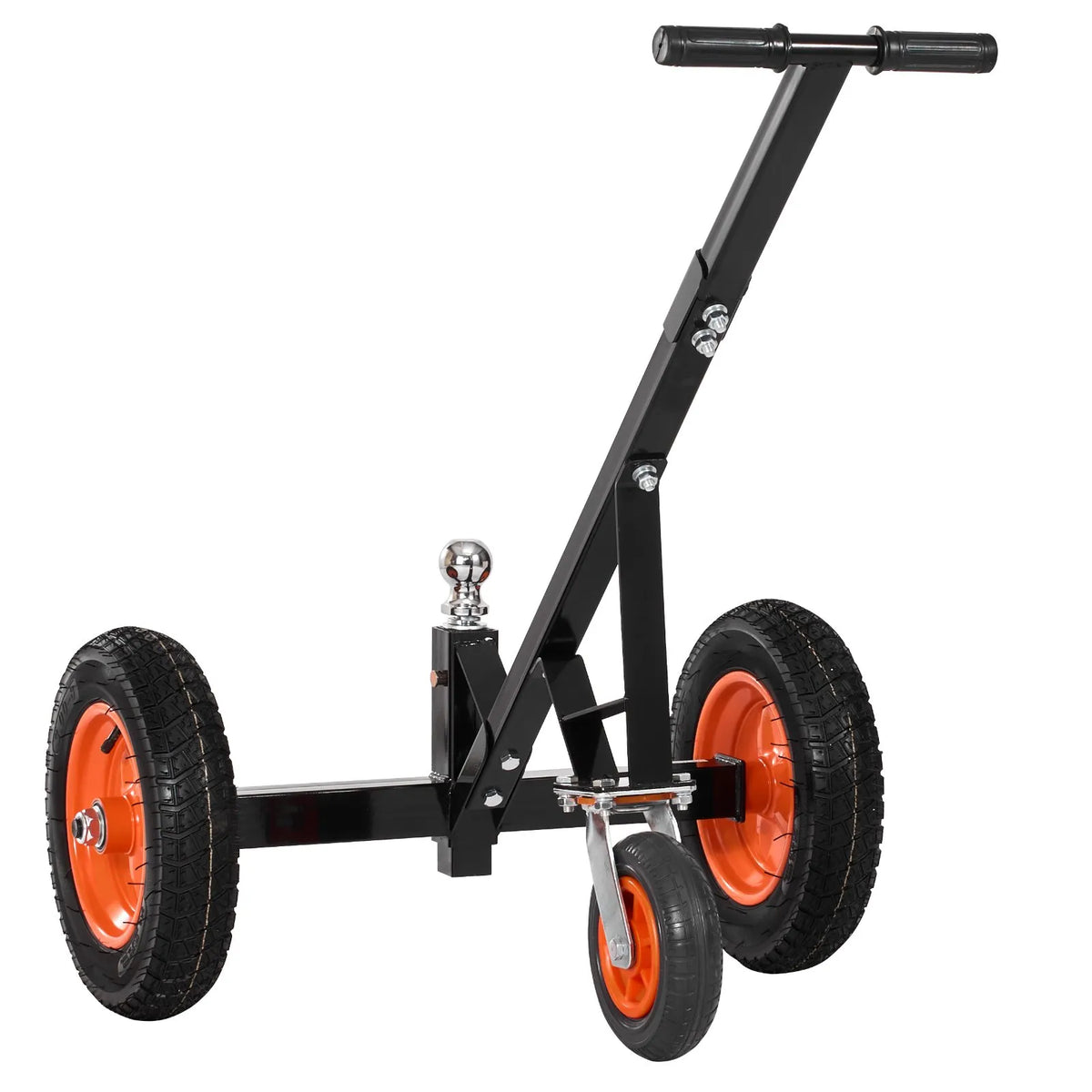 Piekabes pārvietošanas ratiņi, kravnesība 453 kg, regulējams augstums 42,4-55,8 cm, 50 mm sakabes lodveida gals, 35,5 cm riepas