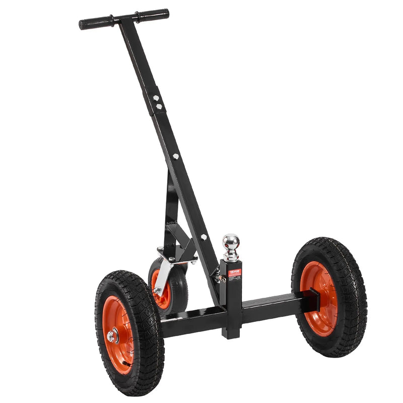 Piekabes pārvietošanas ratiņi, kravnesība 453 kg, regulējams augstums 42,4–55,8 cm, 50 mm sakabes lodveida gals, 35,5 cm riepas
