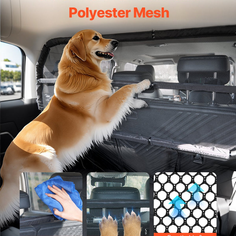 VEVOR suņa auto barjera, 1168 mm auto dalītājs, dzīvnieku barjera bagāžniekam