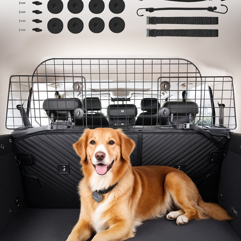 VEVOR suņa auto barjera, 900-1539 mm regulējams dzīvnieku dalītājs bagāžniekam