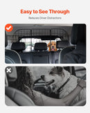 VEVOR suņa auto barjera, 980 mm - 1565 mm regulējams dzīvnieku dalītājs vārtiem bagāžniekam