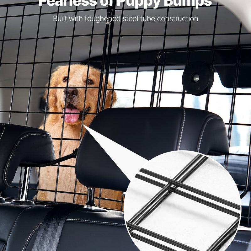 VEVOR suņa auto barjera, 930 mm - 1524 mm regulējams dzīvnieku dalītājs bagāžniekam