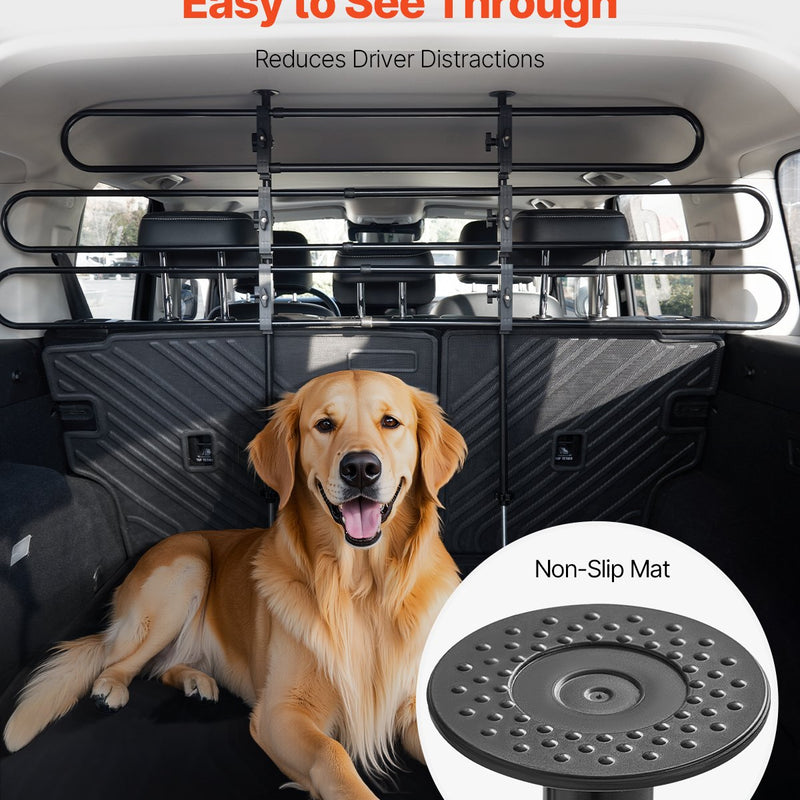VEVOR Regulējama metāla auto siena suņiem, universāli piemērojama