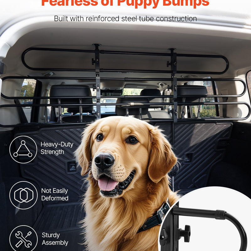 VEVOR Regulējama metāla auto siena suņiem, universāli piemērojama
