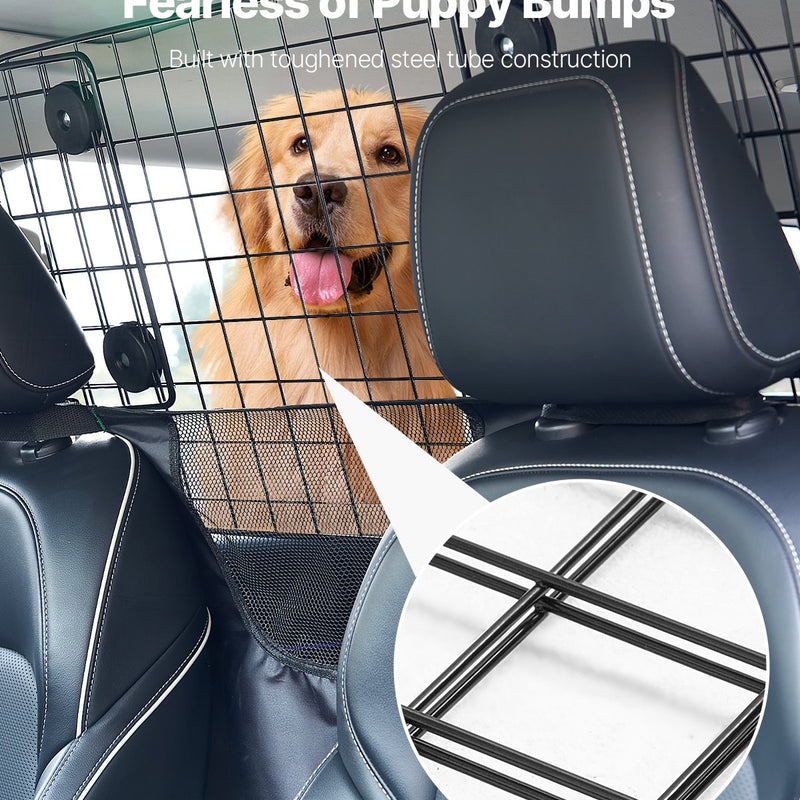 VEVOR suņa auto barjera, 900 mm - 1540 mm regulējams dzīvnieku dalītājs vārtiem kravas automašīnām un SUV