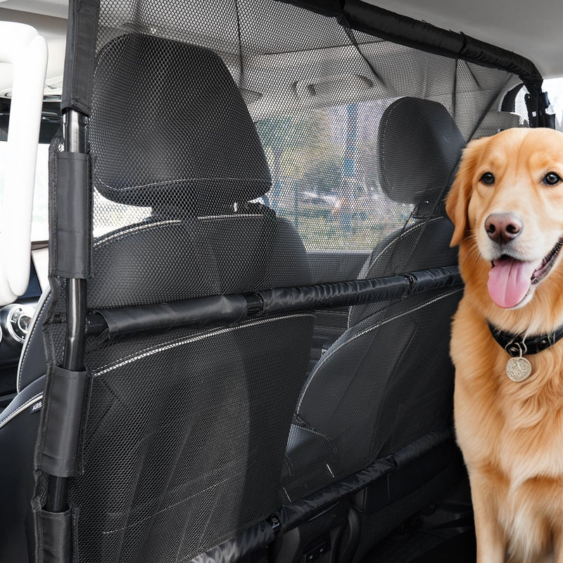 VEVOR suņa auto barjera, 1270 mm plaša, priekšējo sēdekļu uzstādīšana, auto dalītājs SUV