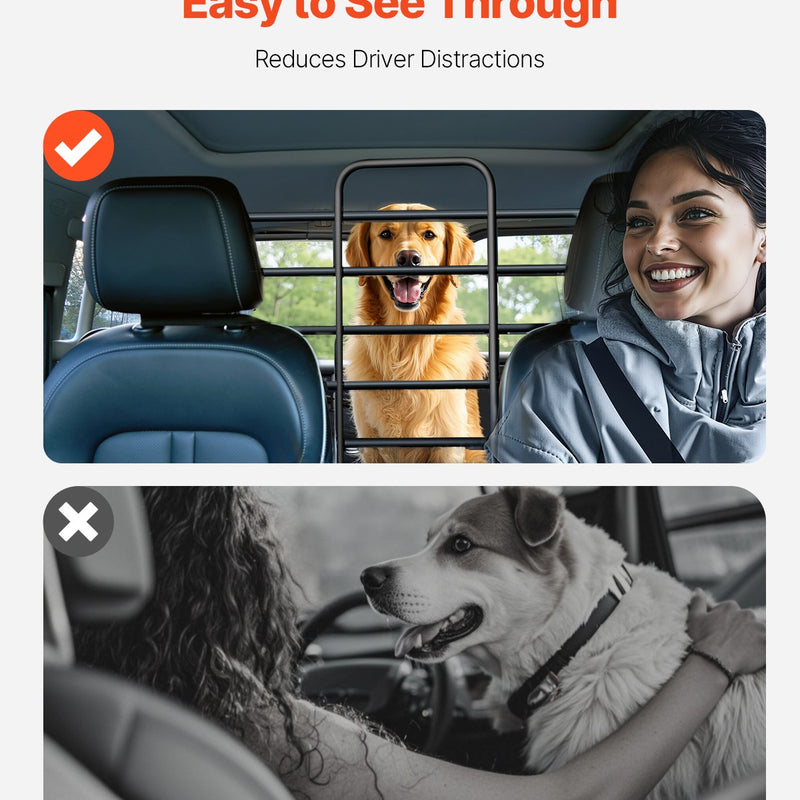 VEVOR metāla suņa auto barjera, regulējama