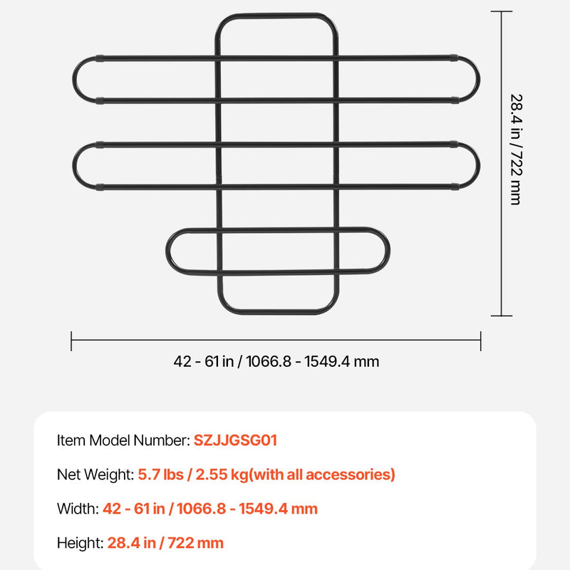 VEVOR metāla suņa auto barjera, regulējama