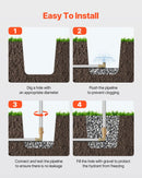 VEVOR salizturīgs dārza hidrants 1 m garums, 30 cm ierokamais dziļums, izturīgs čuguns