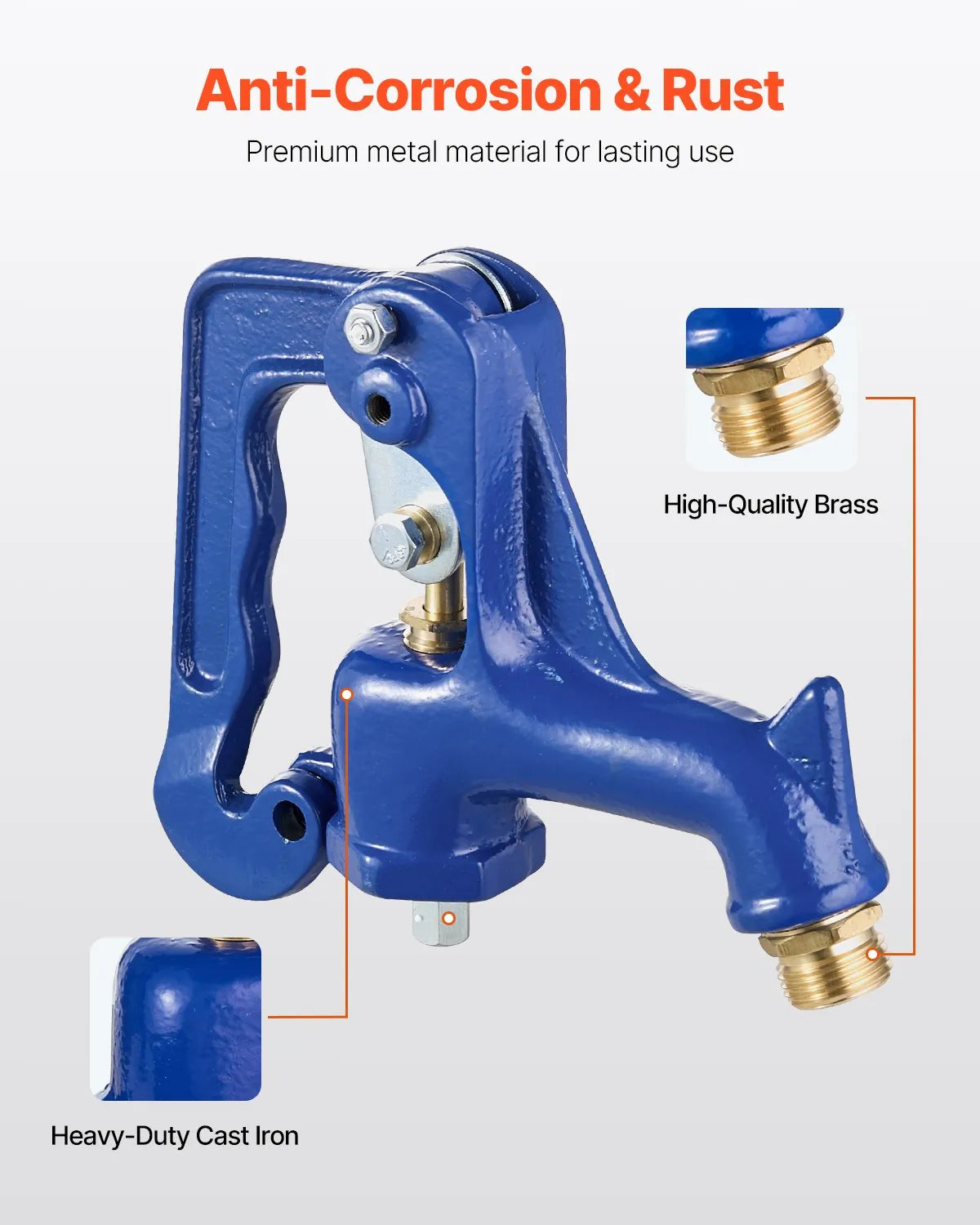 Outdoor Tap Frost-Resistant Replacement Valve (Blue) – Anti-Freeze Hydrant Head Mechanism