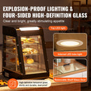 VEVOR 3 līmeņu komerciālais pārtikas sildītājs ar apgaismojumu, galda virsmas picas skapītis