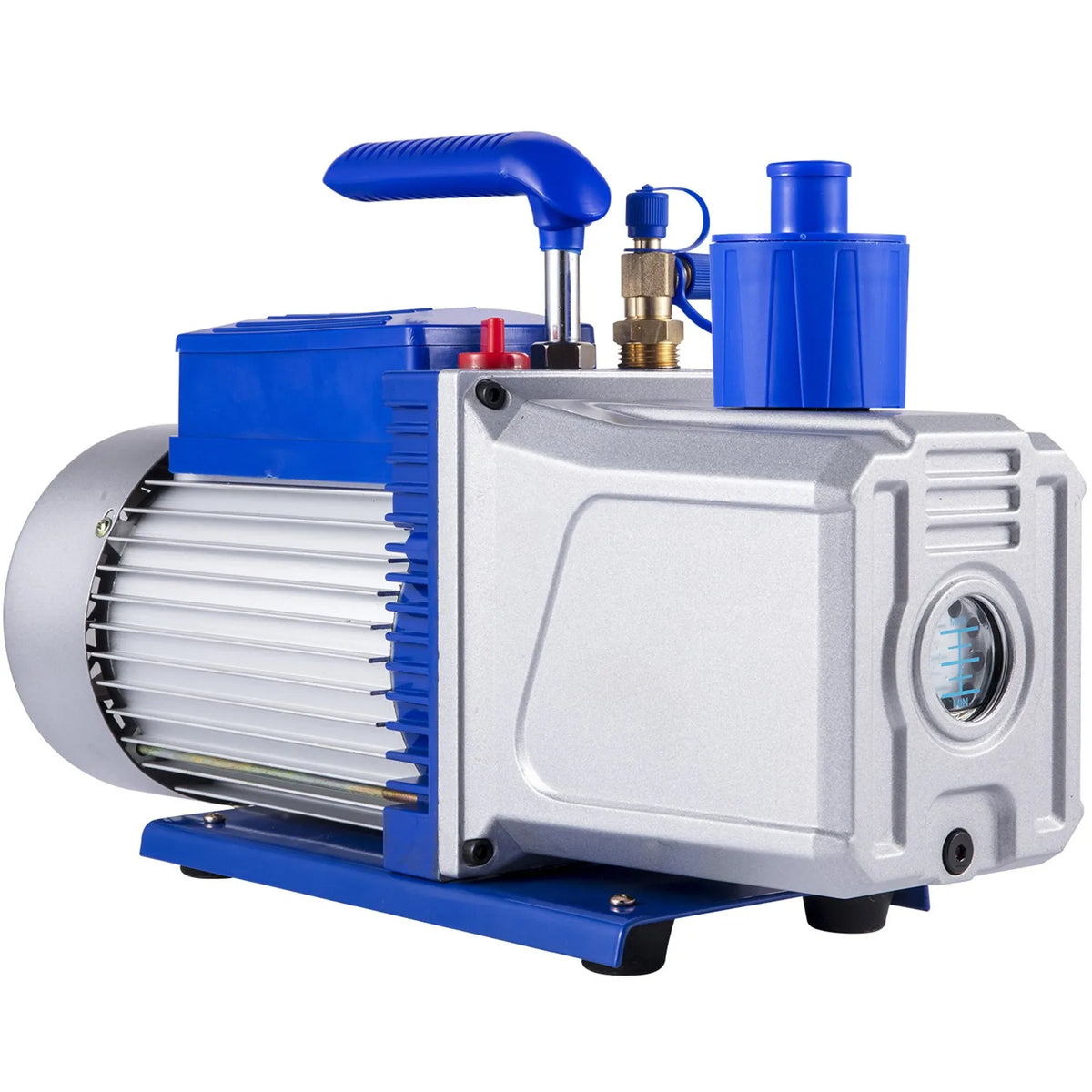 VEVOR Two-Stage Rotary Vane HVAC Vacuum Pump 717 l/min, 746 W (1 HP), Ultimate Vacuum 0.3 Pa, for Car A/C System Evacuation and Repair