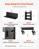 Ripojošs bibliotēkas grāmatu ratiņš, 150 kg kravnesība, 77 × 38 × 122 cm, ar vienpusējiem V veida plauktiem un 76,2 mm fiksējamiem riteņiem, grāmatu ratiņš mājai, birojam un skolai, melns
