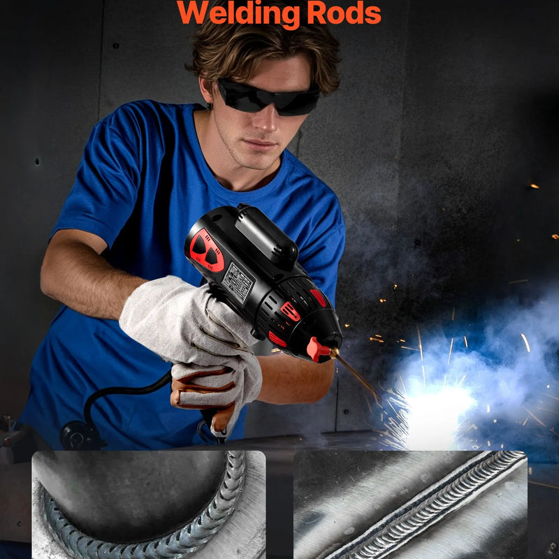 VEVOR Pārnēsājams Rokas Metināšanas Aparāts 20-130A ar Nepārtrauktu Strāvas Regulēšanu