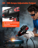 VEVOR Pārnēsājams Rokas Metināšanas Aparāts 20-130A ar Nepārtrauktu Strāvas Regulēšanu