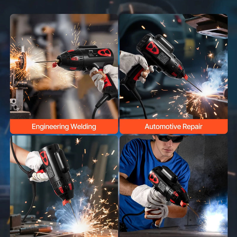 VEVOR Pārnēsājams Rokas Metināšanas Aparāts 20-130A ar Nepārtrauktu Strāvas Regulēšanu