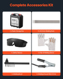 VEVOR Pārnēsājams Rokas Metināšanas Aparāts 20-130A ar Nepārtrauktu Strāvas Regulēšanu