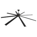 VEVOR 244 cm alumīnija griestu ventilators bez apgaismojuma, tālvadība, līdzstrāvas motors, melns
