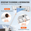 Sniega jumta lāpsta, 63,5 cm asmens, 640 cm alumīnija kāts ar rullīšiem jumta aizsardzībai, neslīdošs rokturis, viegli saliekama un lietojama jumta, automašīnas sniega un slapjo lapu tīrīšanai