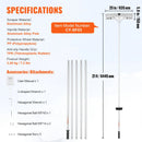 Sniega jumta lāpsta, 63,5 cm asmens, 640 cm alumīnija kāts ar rullīšiem jumta aizsardzībai, neslīdošs rokturis, viegli saliekama un lietojama jumta, automašīnas sniega un slapjo lapu tīrīšanai