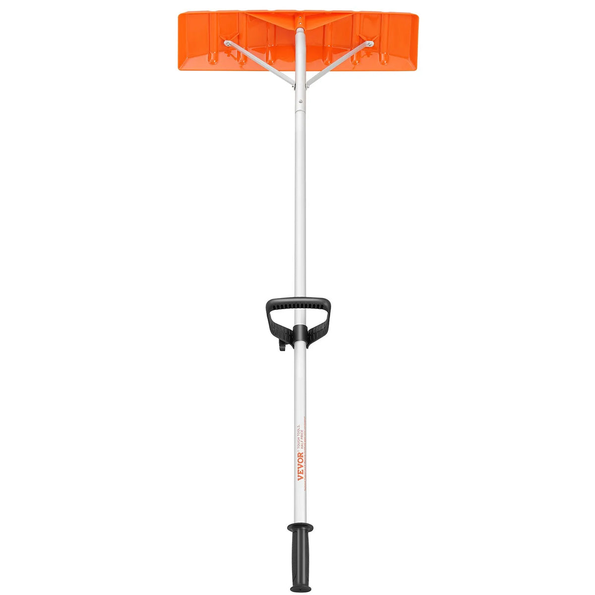 Snow Roof Shovel, 63.5 cm Plastic Blade, 640 cm Aluminium Handle, Non-Slip Grip, Easy to Fold and Use for Roof, Car Snow and Wet Leaf Cleaning