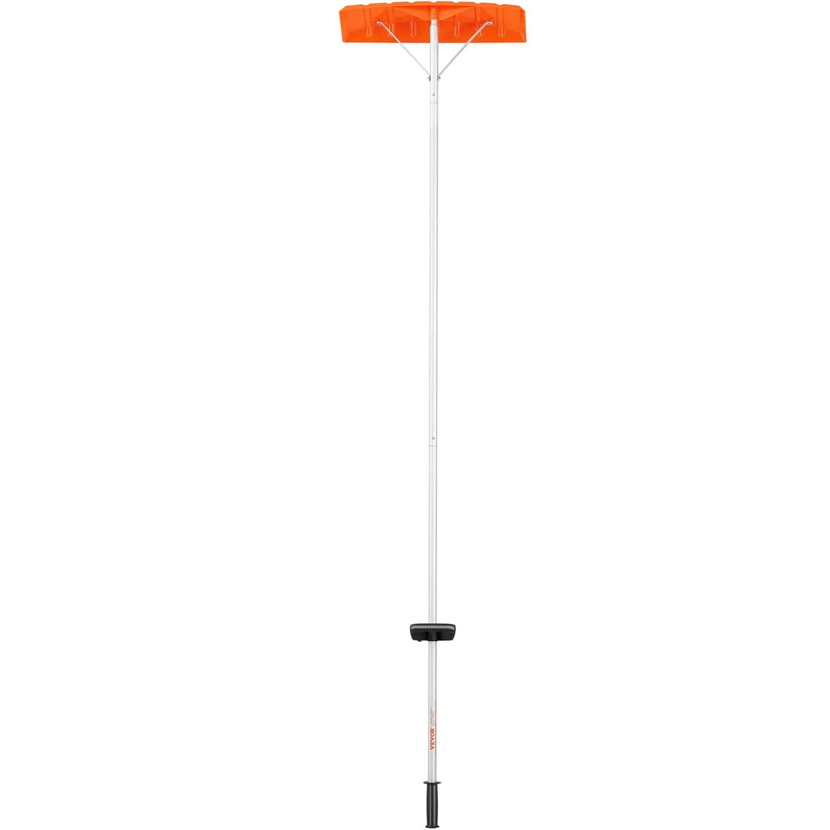 Snow Roof Shovel, 63.5 cm Plastic Blade, 640 cm Aluminium Handle, Non-Slip Grip, Easy to Fold and Use for Roof, Car Snow and Wet Leaf Cleaning