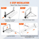 Sniega jumta lāpsta, 914 cm alumīnija kāts ar slīdragu, 48,3 cm premium asmens, droša jumtam ar rullīšiem, neslīdošs rokturis, piemērota mājas jumtiem, automašīnu sniegam un slapjām lapām