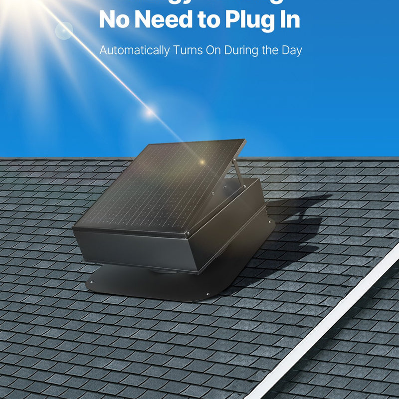 VEVOR 35 W saules ventilators bēniņiem ar gudro termostatu un bezsuku motoru