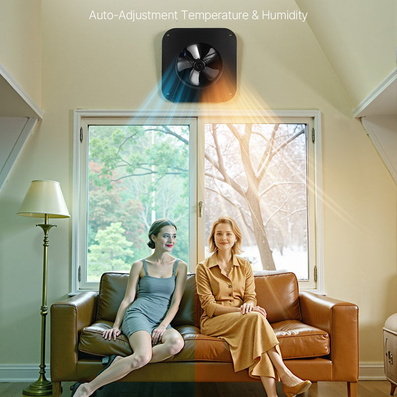 VEVOR 50 W saules jumta bēniņu izplūdes ventilators ar viedtermostatu un tālvadības pulti