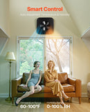 VEVOR 50 W saules jumta bēniņu izplūdes ventilators ar viedtermostatu un tālvadības pulti