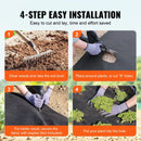 VEVOR neausts ģeotekstila audums zem grants 1,2 x 30,5 m, 226,8 g/m² piebraucamā ceļa un ainavu audums, izturīga nezāļu barjeras plēve, augsnes seguma audums nezāļu kontrolei un franču drenām, melns - ZEMLETES.LV