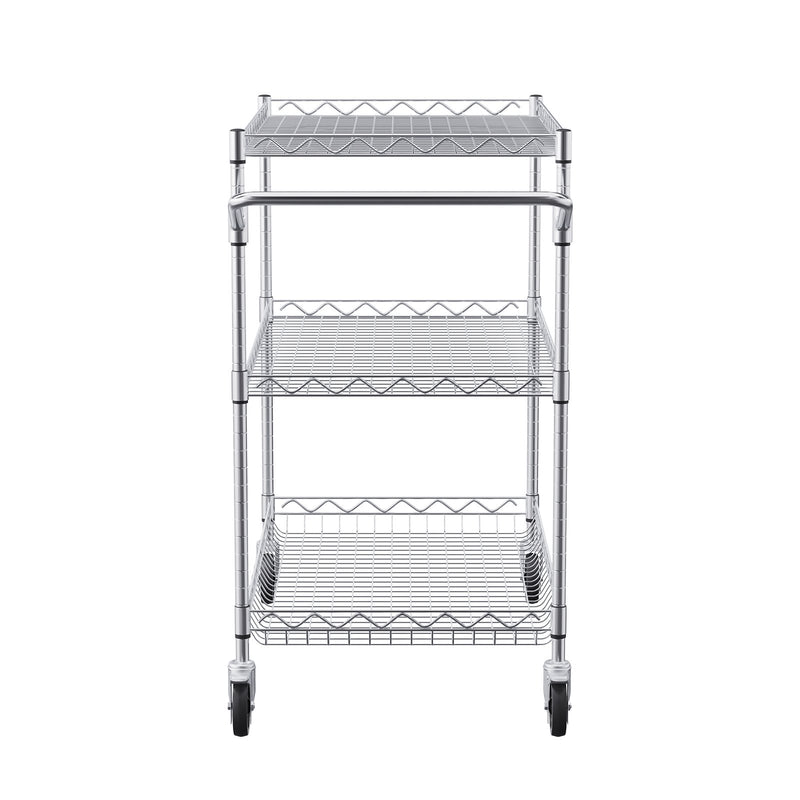 VEVOR virtuves rati ar 3 plauktiem, 300 kg jauda, tērauds, 80 mm dziļi grozi, 6 āķi