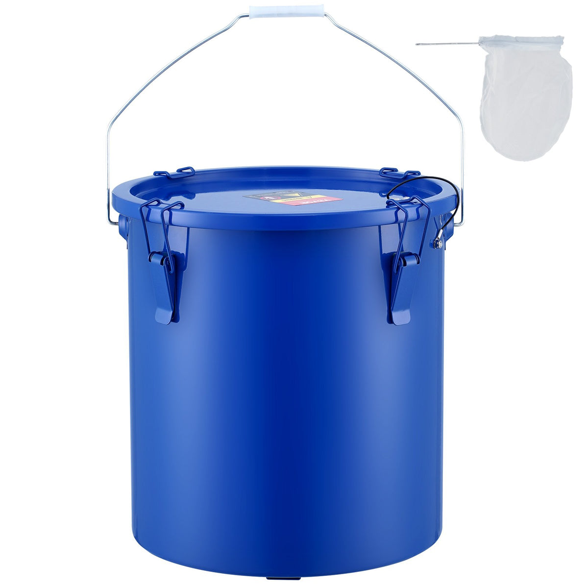 VEVOR Deep Fryer Oil Tank 22.7 L, Carbon Steel with Anti-Corrosion Coating, Lid and Filter Bag