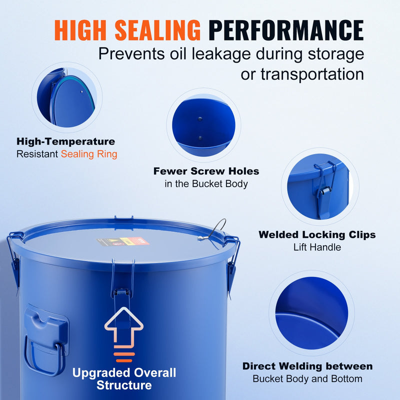 VEVOR frī eļļas spainis, 30 л, остекление, заморозка, вакс, блокировка, фильтр майсиньш, зилс