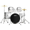 VEVOR piecu daļu pilna izmēra bungu komplekts pieaugušajiem, 55,88 cm, ar sēdekli un statīvu