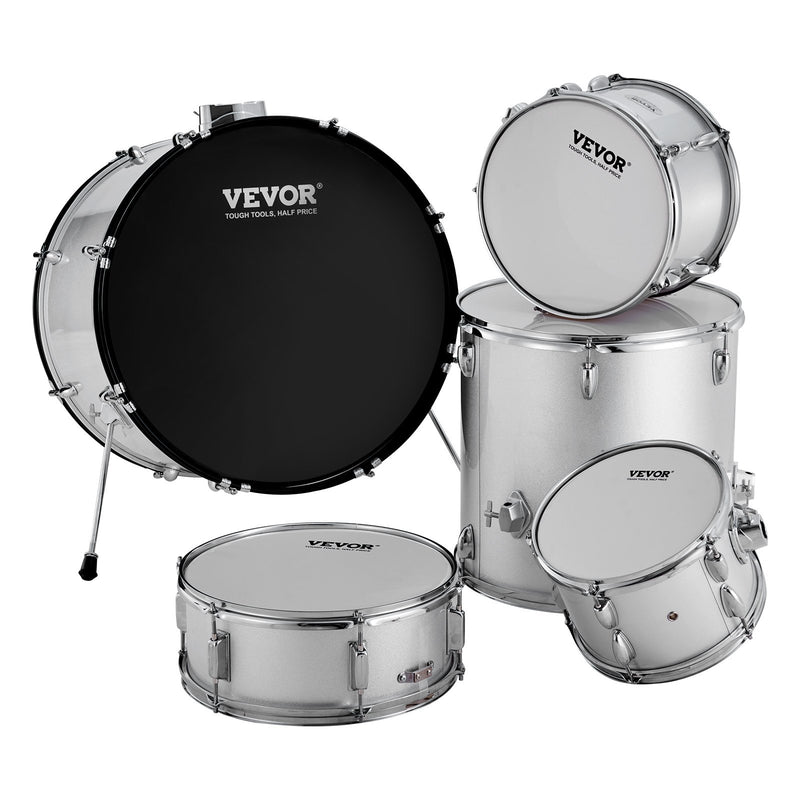 VEVOR piecu daļu pilna izmēra bungu komplekts pieaugušajiem, 55,88 cm, ar sēdekli un statīvu