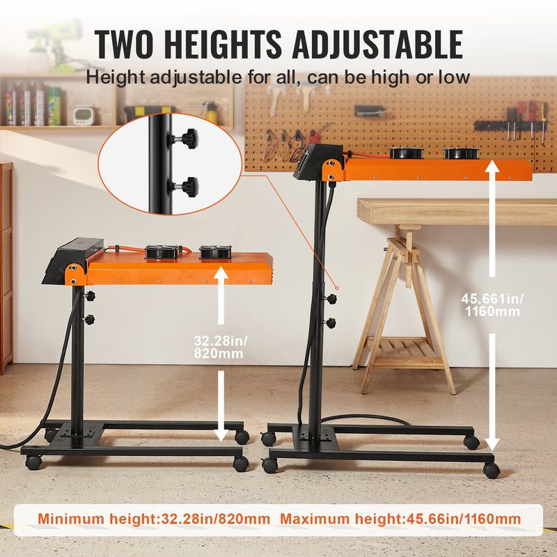 VEVOR automātiskais infrasarkanais zīda apdruku žāvētājs – 6000 W, 48 x 53 cm